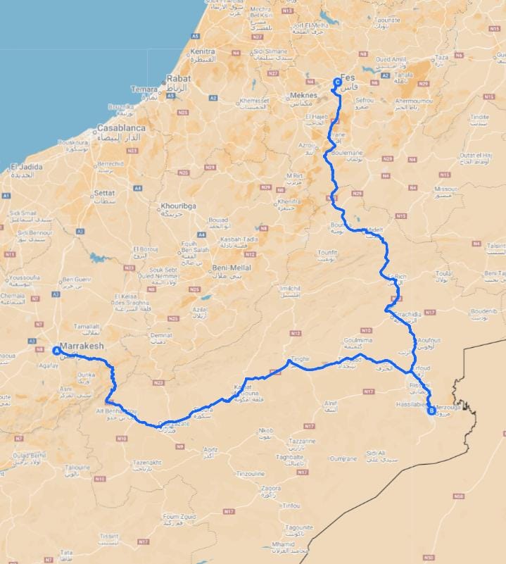 excursion desde Marrakech a Fez por el desierto